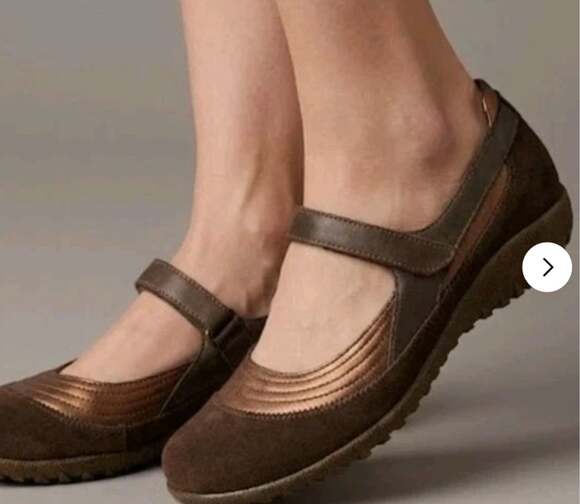 Naot Shoes - Naot Brown Leather Comfort Slip-On Kirei Brown Leather Mary Jane Shoes US 7.5